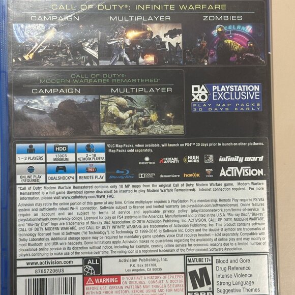 GREAT DEAL! Used CALL OF DUTY INFINITE WARFARE for PS4 - Playstation game disc! - Picture 3 of 3